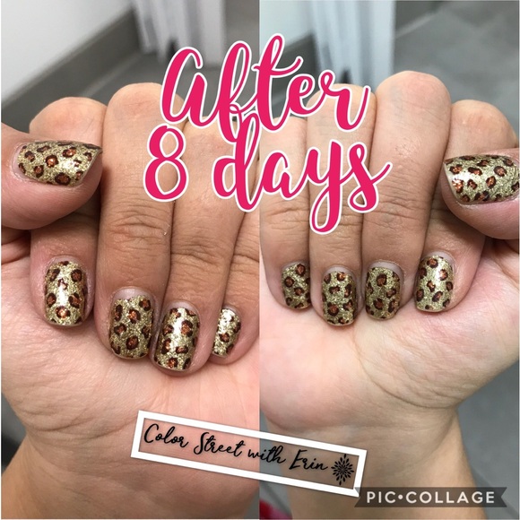 Color Street SAFARI CHIC Leopard Animal Print Cheetah Glitter Nail Strips - Picture 11 of 12